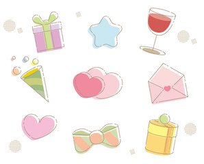 かわいいプレゼントいろいろ・輪郭入り