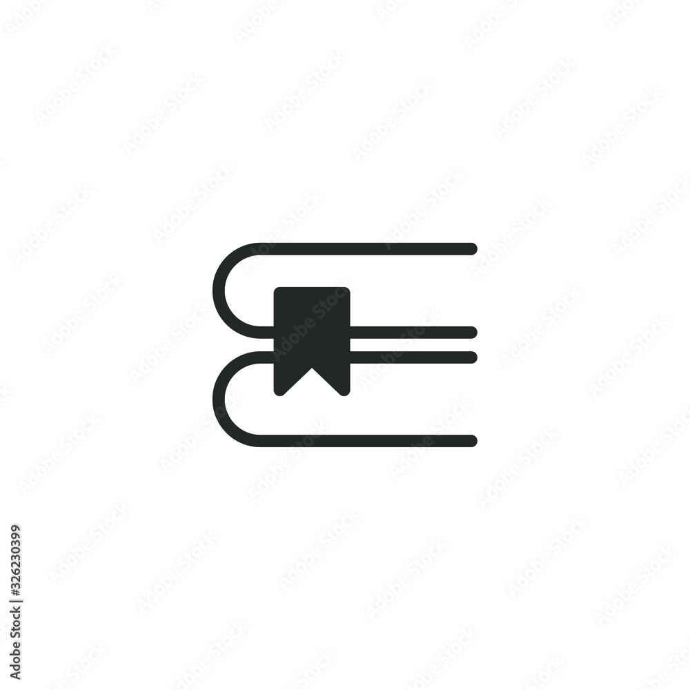 Aufkleber Book icon template color editable. Book symbol vector sign isolated on white background illustration for graphic and web design.