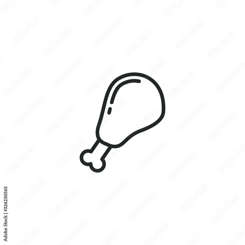 Poster chicken icon template color editable. chicken symbol vector sign isolated on white background illustration for graphic and web design.