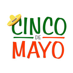 Fototapeta premium Cinco de mayo celebratory holiday sign