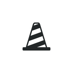 traffic cone icon template color editable. Traffic warning symbol vector sign isolated on white background illustration for graphic and web design.