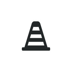 traffic cone icon template color editable. Traffic warning symbol vector sign isolated on white background illustration for graphic and web design.