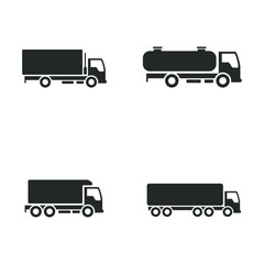 truck icon template color editable. truck transportation symbol vector sign isolated on white background illustration for graphic and web design.