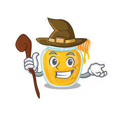 a mascot concept of honey performed as a witch