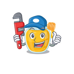 A cute picture of honey working as a Plumber