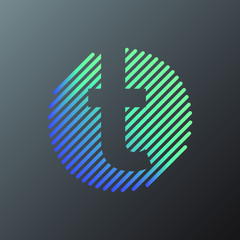 initial letter inside circle line