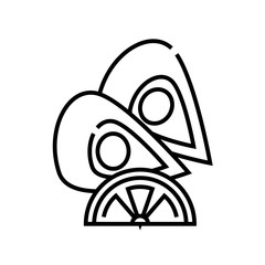 Fish line icon, concept sign, outline vector illustration, linear symbol.