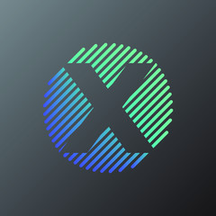 Obraz premium initial letter inside circle line