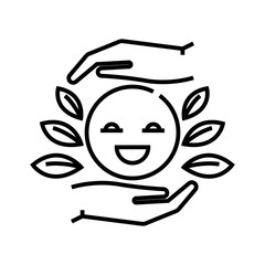 Friendly atmosphere line icon, concept sign, outline vector illustration, linear symbol.