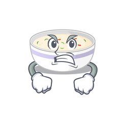 Steamed egg cartoon character style having angry face