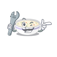 Smart Mechanic steamed egg cartoon character design