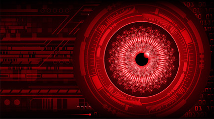 red eye cyber circuit future technology concept background