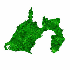 Fototapeta premium 静岡 地図 緑 アイコン