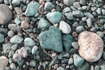 Rock Shaped Like a Heart on the Beach