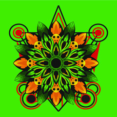 mandala geometry. suitable for apparel, logos, art, frames, etc.