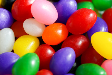 A bowl of colorful jelly beans