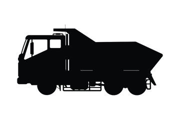 Truck silhouette vector, transportation concept