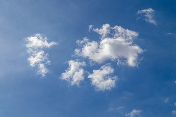 Fototapeta premium Blue sky and clouds on a clear day and good weather in the morning, fluffy and soft white clouds
