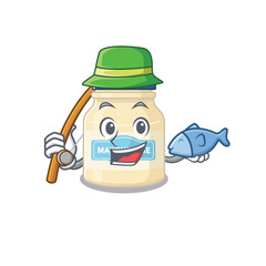 A Picture of happy Fishing mayonnaise design