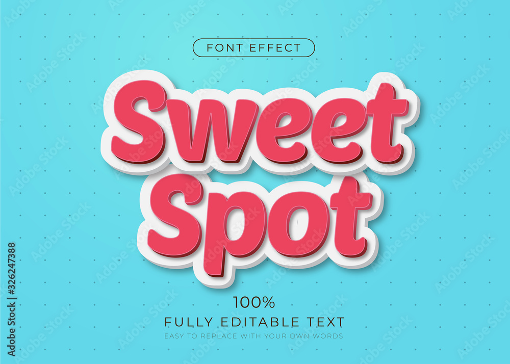 Poster modern 3d text effect. editable font style