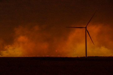 wind turbines wildfire