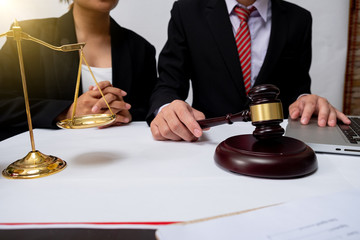 justice and law concept.Male