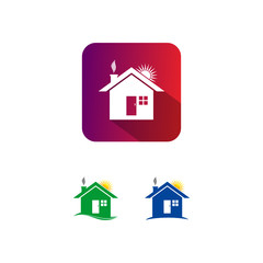 Home logo icon design vector