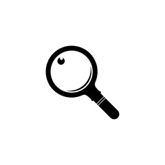 magnifying glass on white background