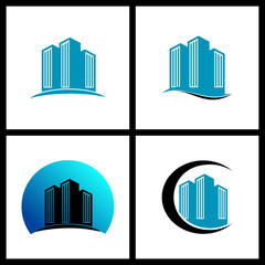 Real estate simple logo design vector