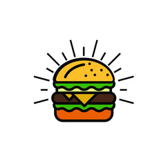 Burger logo is for restaurants or even cafes. A simple logo but can describe the product being marketed
