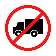 Vector No Truck Illustration Sign