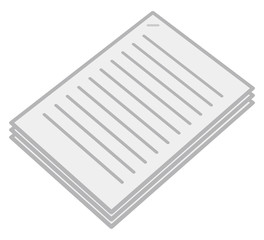 ホッチキスで綴じられた書類