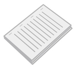 ホッチキスで綴じられた書類