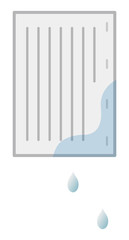 水に濡れた書類