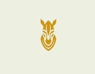 Creative minimalistic animal zebra logo icon design for your company
