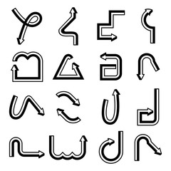 Fototapeta premium arrows vector illustration cuboid theme