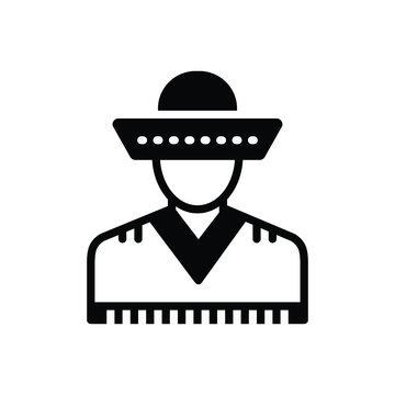 Black solid icon for mexican