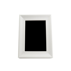 blank white photo frame isolated on white background with clipping path.square image