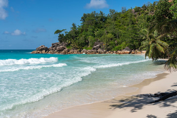 Anse Georgette beach in Praslin Island Seychelles 