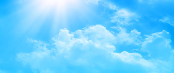 Obraz na płótnie Canvas blue sky with beautiful natural white clouds