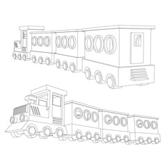 Suburban train wagon icon over white background, vector illustration
