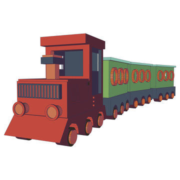 Suburban train wagon icon over white background, vector illustration