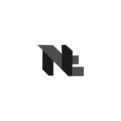 NT N T Letter Initial Logo Design
