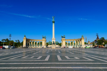 Heroes' Square at City Park, Budapest, Hungary