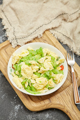 Fried eggs with bitter melon