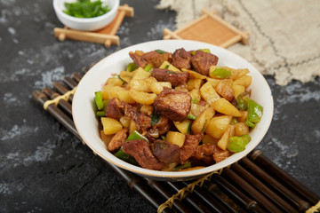 Braised pork and potatoes