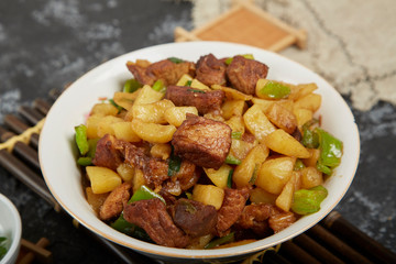 Braised pork and potatoes