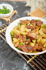 Braised pork and potatoes