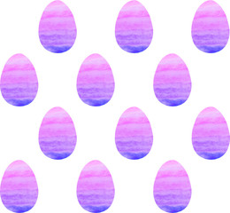 Seamless pattern, backgrounds, textures of colored abstract Easter eggs. Watercolor decorative drawing
