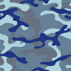 Military camouflage seamless pattern. Khaki texture. Trendy background. Abstract color vector illustration. For design wallpaper, wrapping paper, fabric.